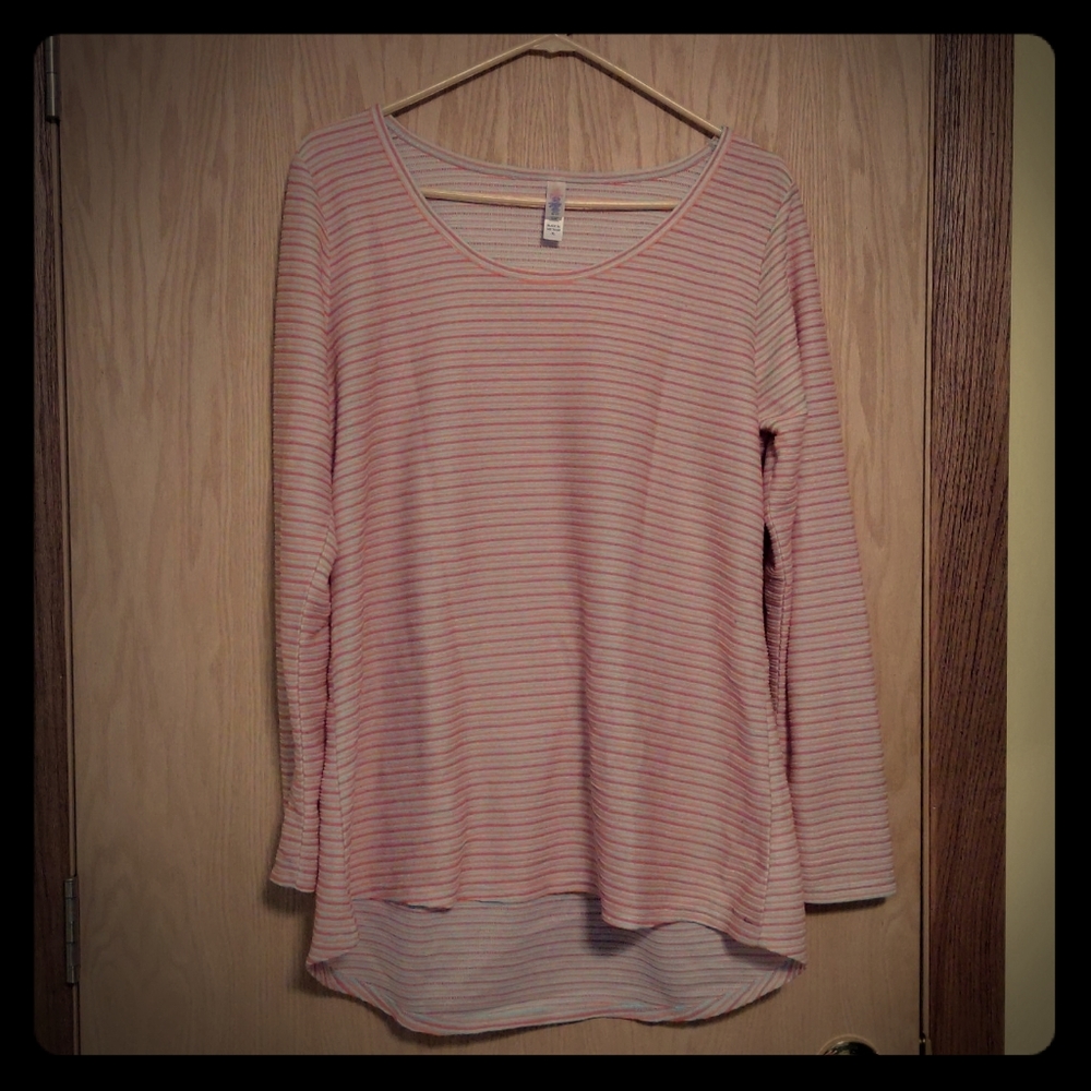 LuLaRoe XL Long Sleeve Striped Shirt